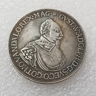 Antique Crafts Sweden Commemorative Coins Copper Plated Silver Dollar Silver Round Collection 631 #