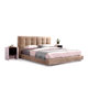 Lawrence Bed Italian Minimalist Bed Wide Screen Bed Large Flat Bed Tofu Block Bed Frosted Cloth Baxter Bed