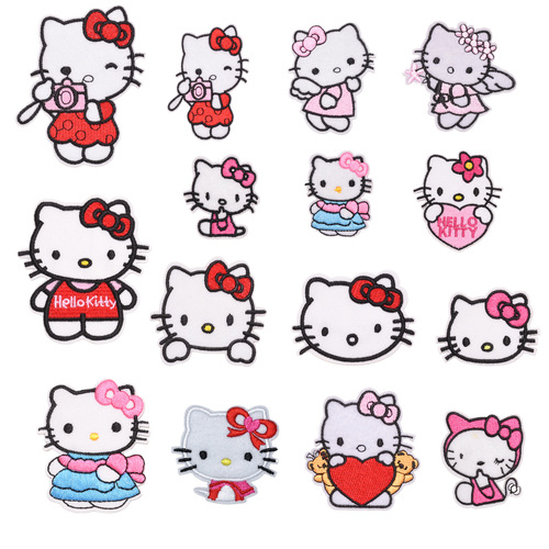 Junle Cat Ironing Repair Patch DIY Handmade Cute Cartoon Children's Fun Clothes Decoration Applique KT