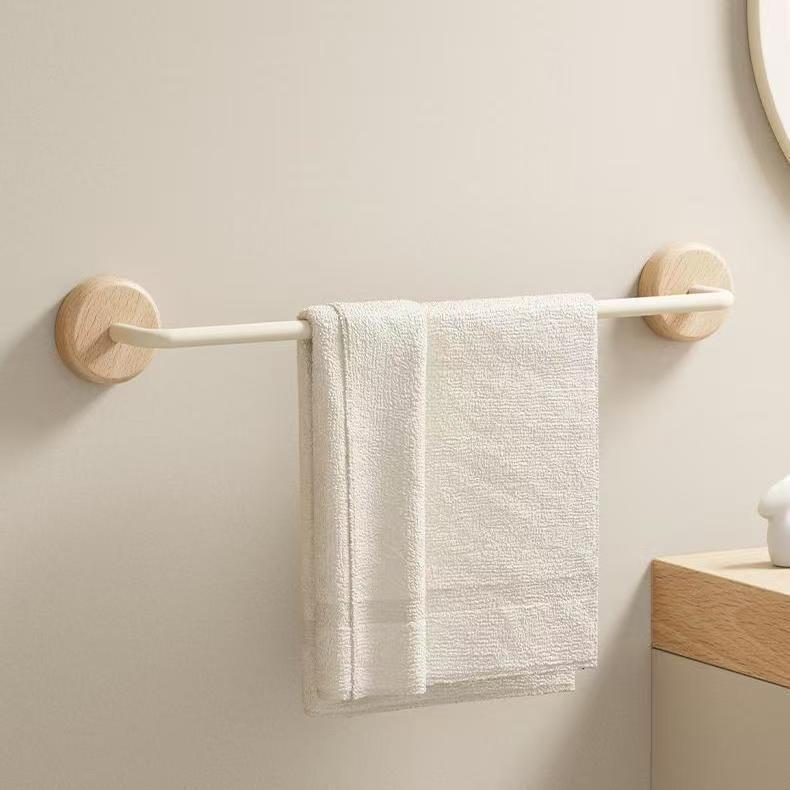 Cross-Border Cream Style Towel Hanging Rod Bathroom Sink Single Rod Punch-Free Sink Wall Towel Rack