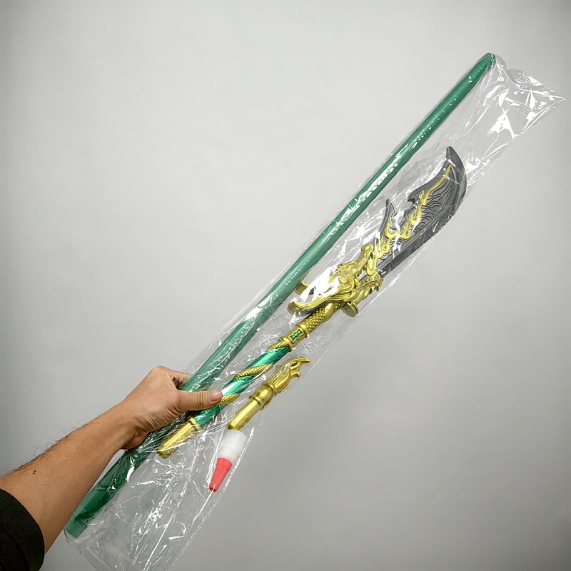 三国兵器周辺165cm大PU吕布方天画シャチ双月シャチ武器模型プラスチック玩具置物|undefined