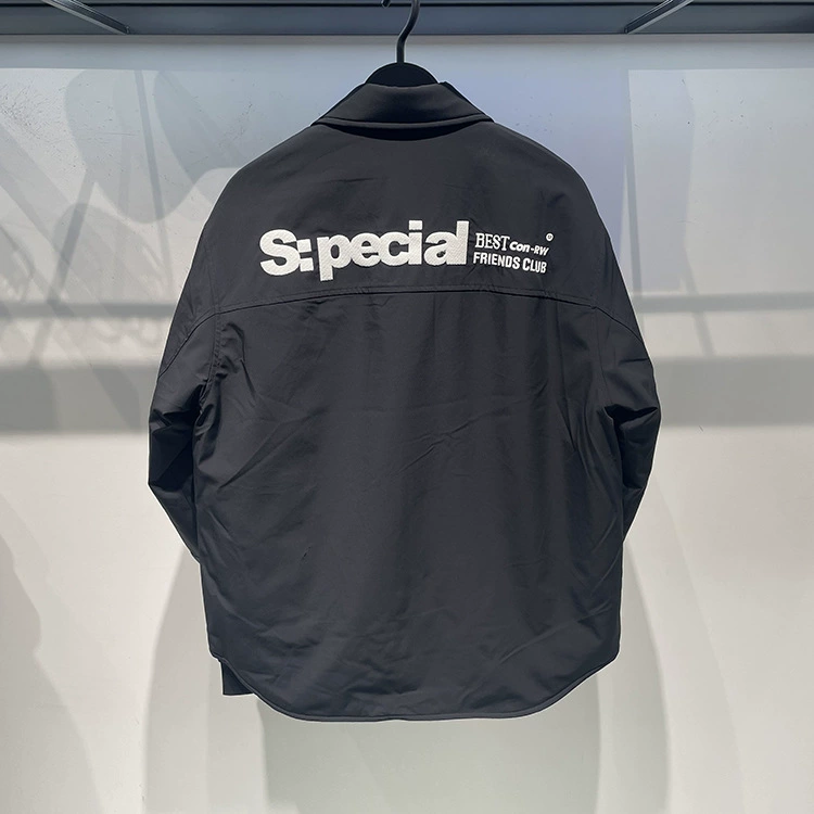 Bird Home Elements 2024 Зимняя легкая рубашка с лацканом пуховик молодежная вышивка халат повседневная куртка модный мужчина