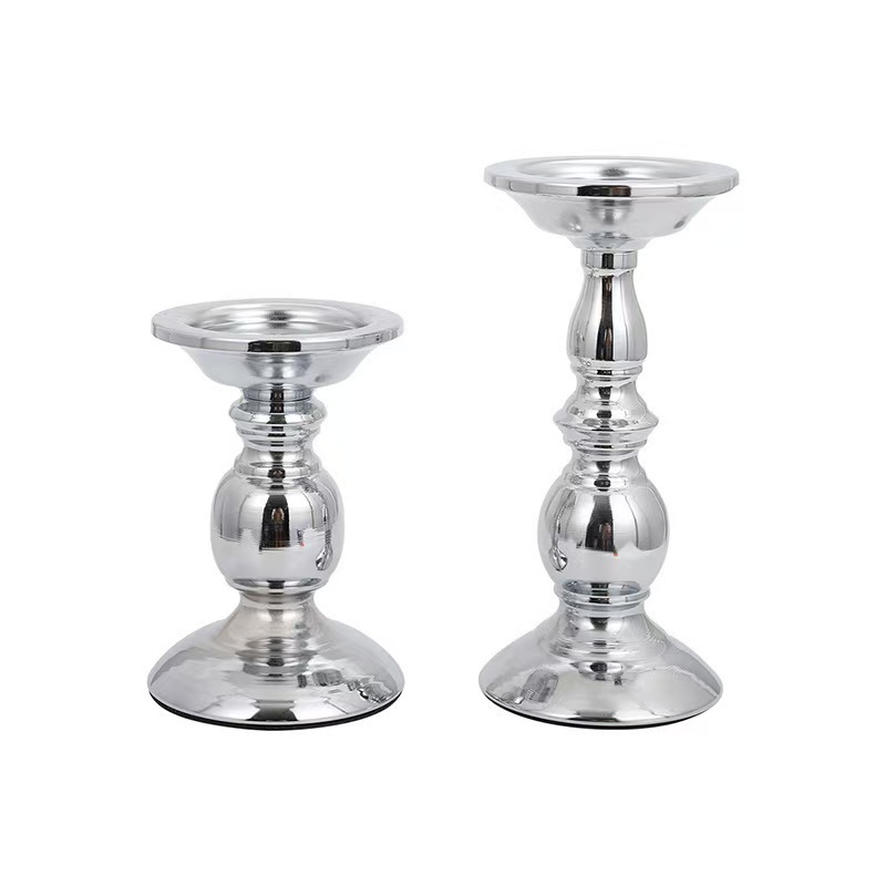 Candelaria de hierro forjado columna romana decoración candelabro mesa de comedor atmósfera retro sensación de asiento decoración romántica vela vela vela