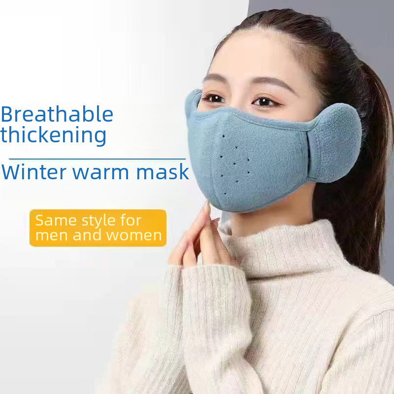 Factory Direct Autumn/Winter Fleece Insulated Warm & Breathable 3D Unisex Two-in-One Ear Protection
