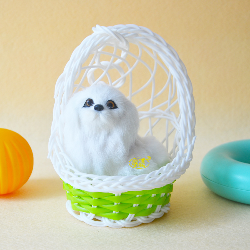 모방 머리카락은 교수형 바구니라고합니다 화이트 dog-wy891