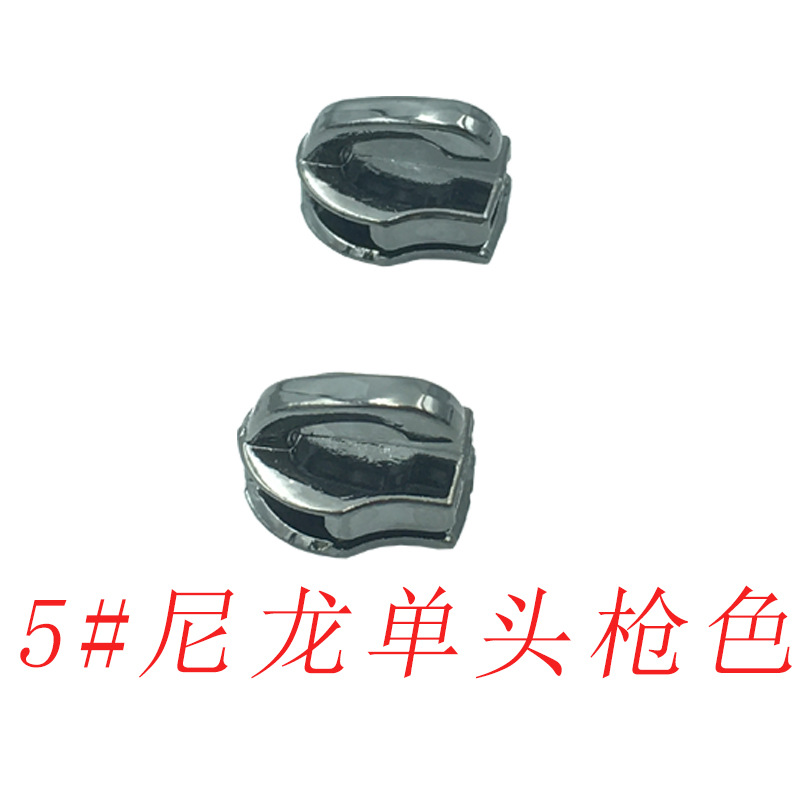 En stock al por mayor N ° 3 N ° 5 N ° 10 dientes de goma de nylon elefante nariz de una sola cabeza equipaje cabeza colgante chapado rodillo chapado multi-color