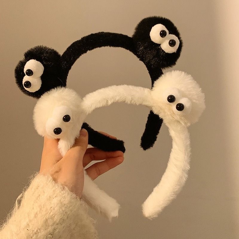 Donne, Nuovo accessorio dolce dei cartoni animati, Fascia per capelli in peluche per bambini, Grazioso ornamento per capelli per lavarsi il viso_voghion.com