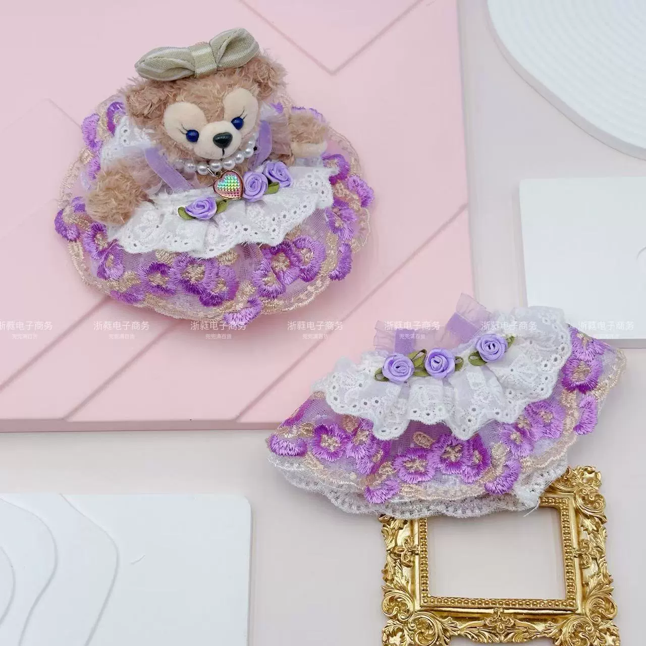 Новая принцесса платье Labubu West Highland Shirley Rose можно носить, тяжелый вышитый кружево 15-17 см детская одежда наряд