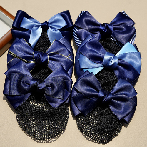 Professional Hairpin Nurse Hairnet Hotel Work Hairpin Net Pocket Bank Work Hairpin Stewardess Bow Tiara for Women