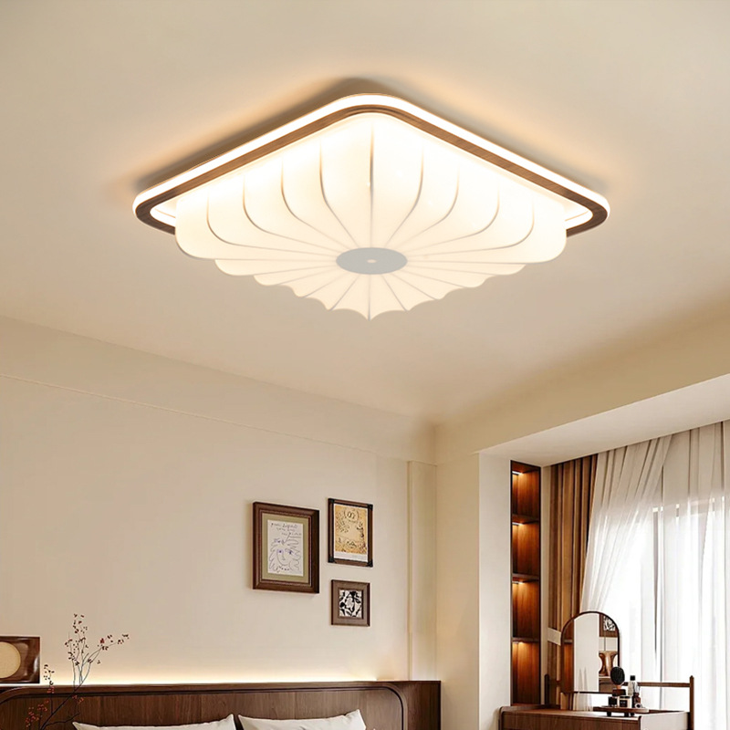 Lámpara de techo de sala de estar, personalidad simple, creativa, lámparas de tela antigua, estilo crema retro francés, nueva luz principal de la sala