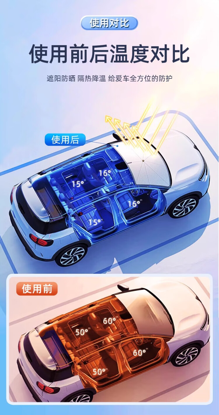 Suitable for Wuling Bingo Plus Car Sun Protection and Heat Insulation Sunshade Umbrella Curtain Front Windshield Cover Supplies Light Blocking