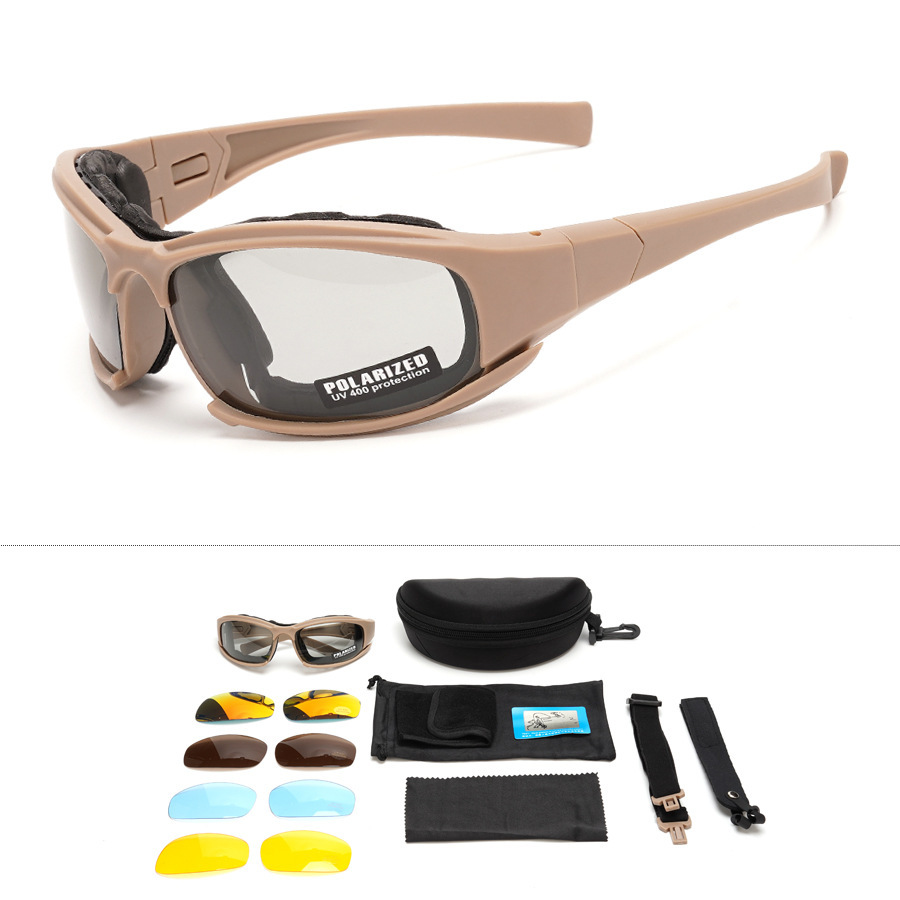 카키색 편광 광변색 슈트