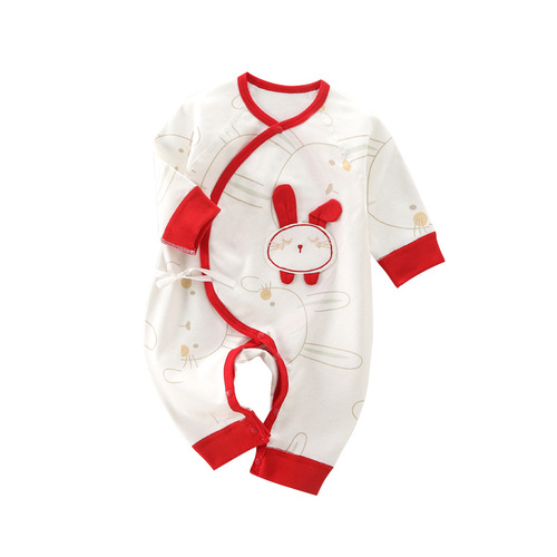 Baby jumpsuit type a pure cotton baby spring clothes full month clothes four seasons style bag newborn baby clothes