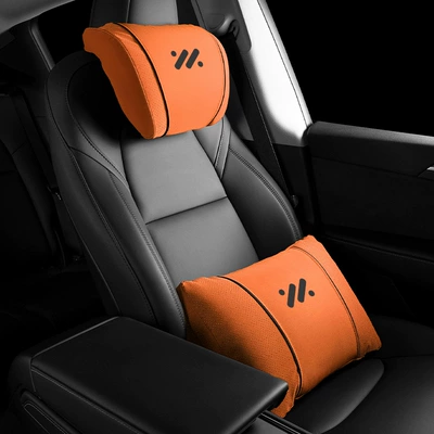 Ls7 Car Neck Pillow Cushion Lumbar | Waist support - model-k-love-horse-orange-zhiji-headrest-pair-of-lumbar-supports