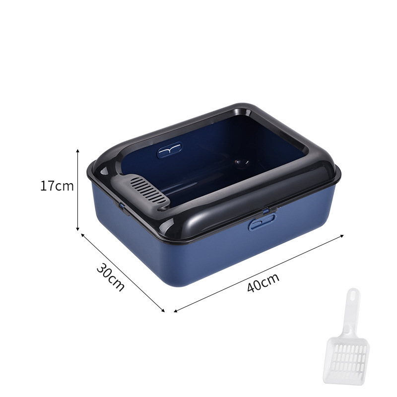 빵 고양이 배변 상자 블루 트럼펫