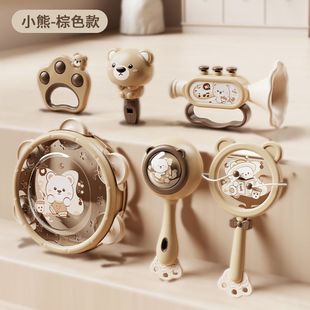 Children's Toys Hand Drum Percussion Instrument Baby Tambourine Educational Early Education Enlightenment Infant Hand Rattle