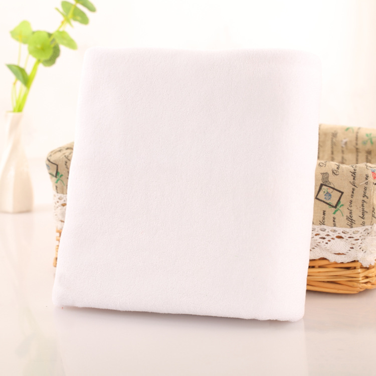 Venta al por mayor toalla hogar llanura poliéster nylon engrosada absorbente belleza corte de pelo microfibra publicidad regalo toalla 400g