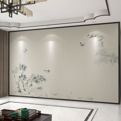 墙纸3d立体中式君子竹林电视背景墙壁纸客厅壁布卧室墙布壁画