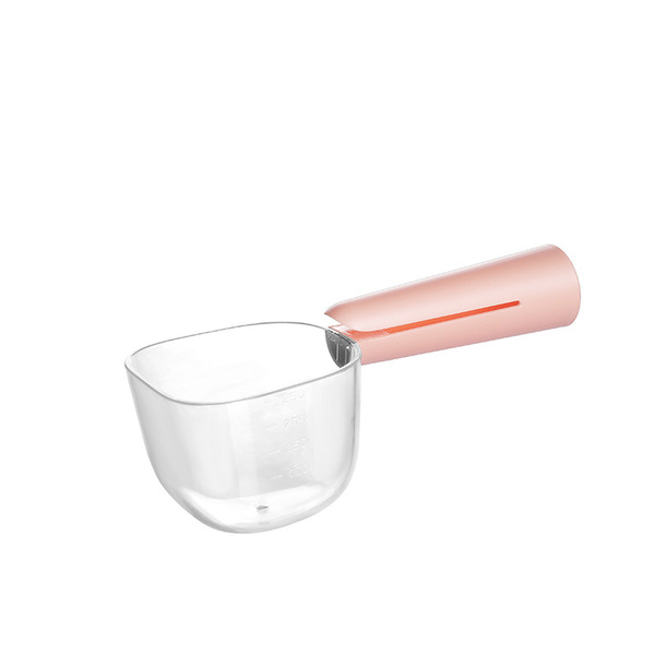 New pet food transparent spoon supplies with scale metering feeding…