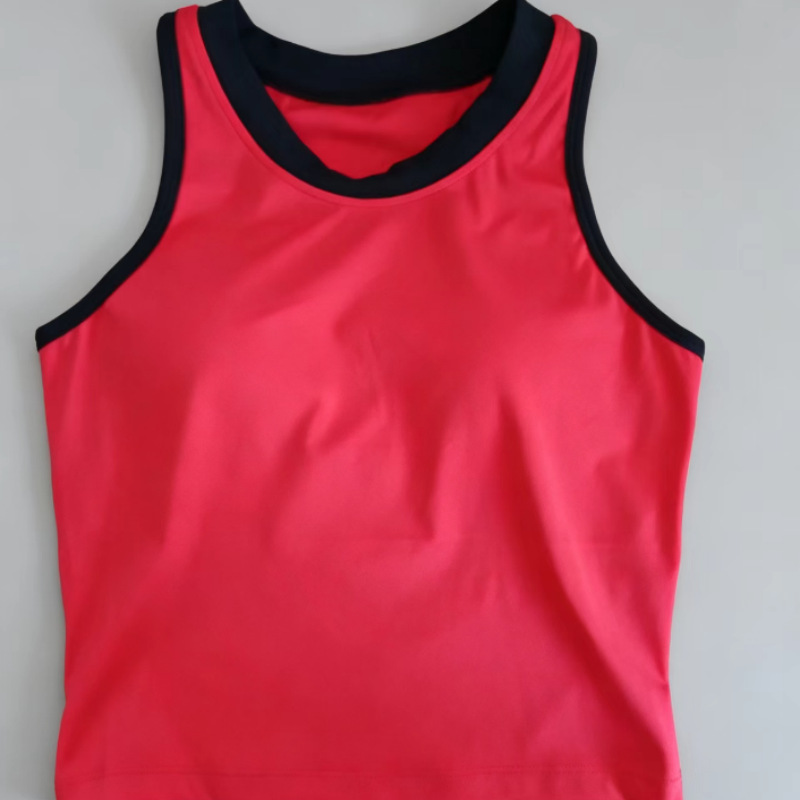 Two-tone racerback tank top for women, slimming and versatile, suitable for running, sports, fitness, and yoga BX060