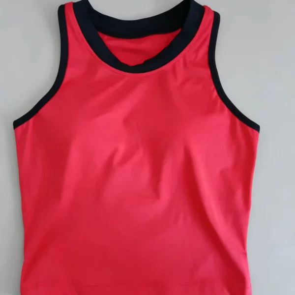 Two-tone racerback tank top for women, slimming and versatile, suitable for running, sports, fitness, and yoga BX060