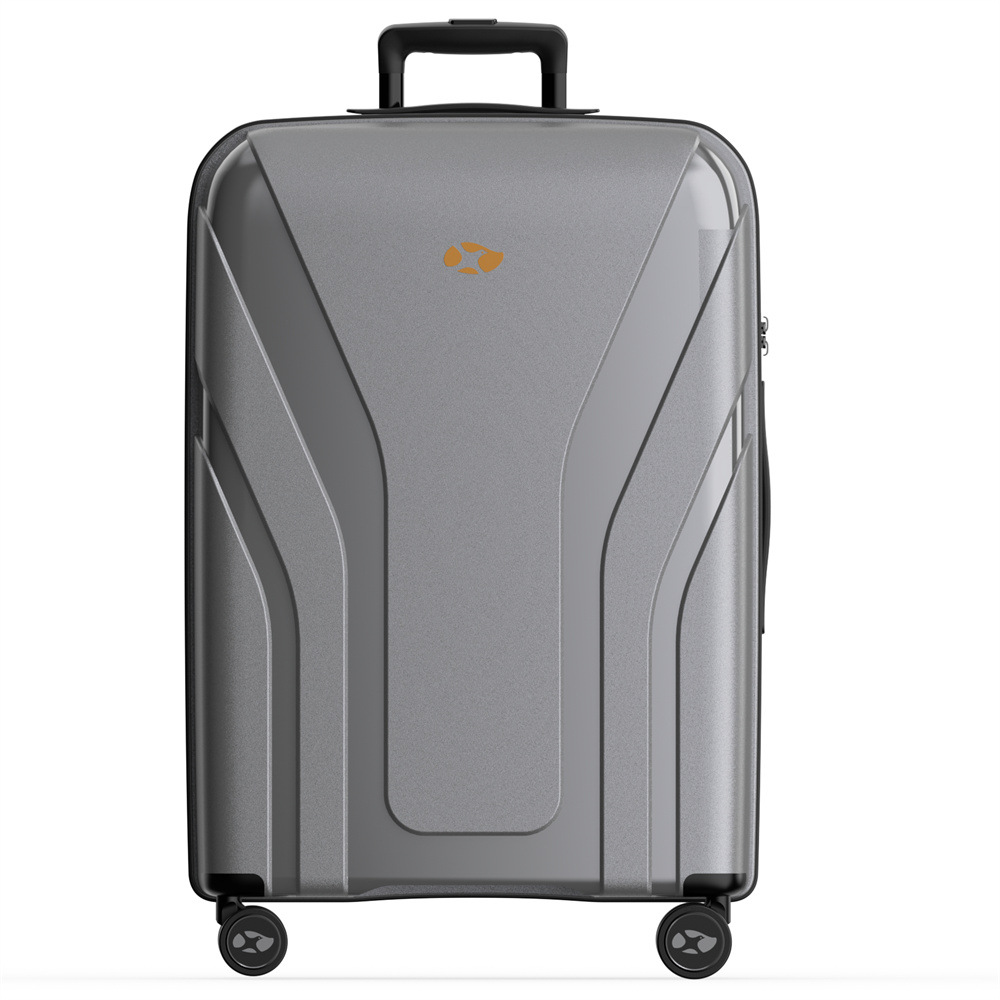 Vali nhựa PC siêu nhẹ 20 inch chống rơi, khóa TSA, bánh xe xoay 360 độ êm ái — Màu đen