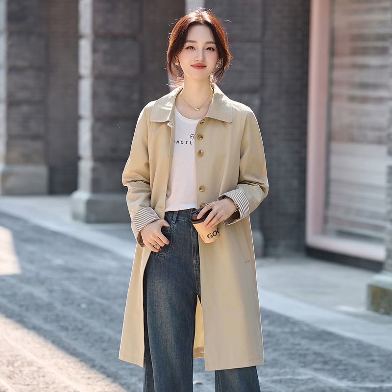 巨好看的风衣外套女2025春秋新款小个子中长款大气上档次上衣风衣|undefined