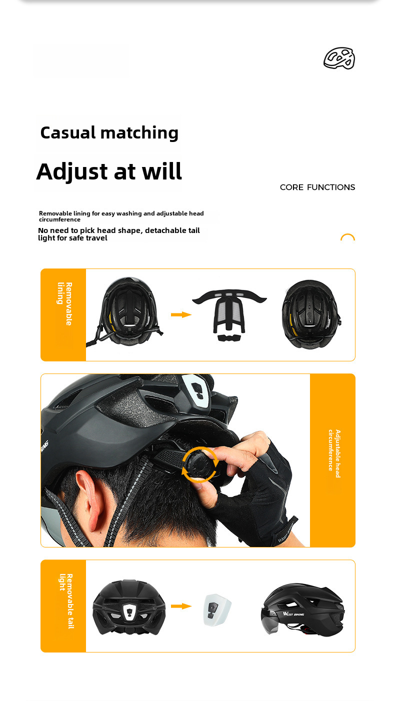 WEST BIKING jāšanas ķivere integrēta molding ķivere ar aizsargbrilles kalnu ceļu velosipēda ķiveres aprīkojumu_voghion.com