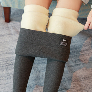Yunzi Fleece-Lined Leggings Have Winter Label Decoration Details, Subject to Communication