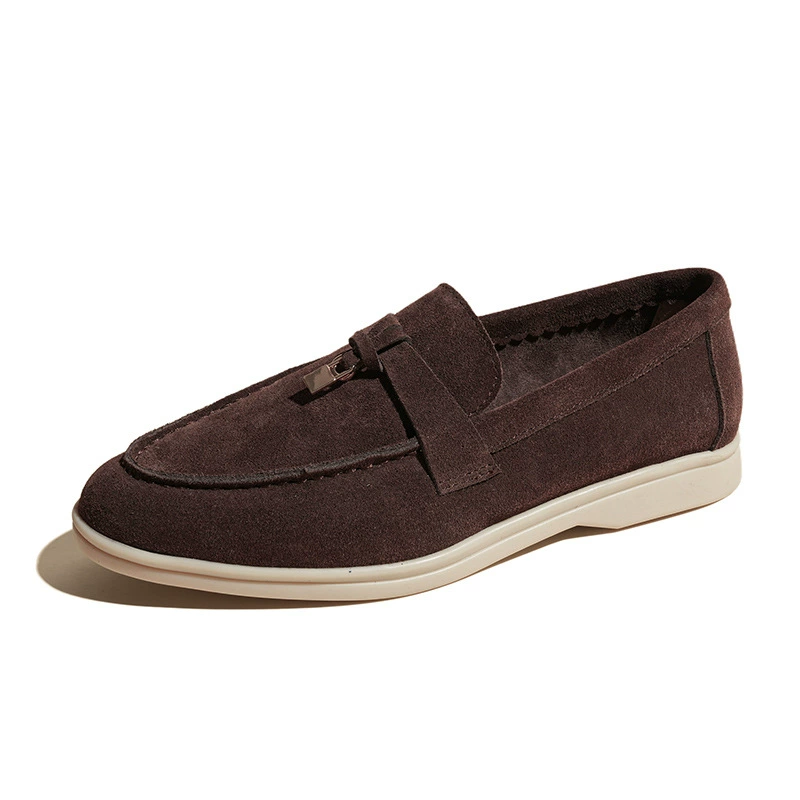 Лоферы LP женские 2024 slip-on, кисточка-ремешок, мягкая плоская подошва удобные