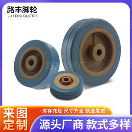 2寸2.5寸3寸4寸5寸PVC耐磨工业轮灰胶脚轮静音推车轮万向单轮子