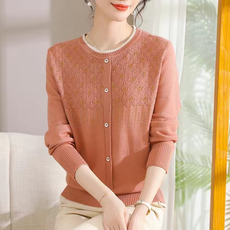 秋冬季加厚妈妈装毛衣中年女士针织上衣洋气女式套头小衫婆婆衣服|undefined