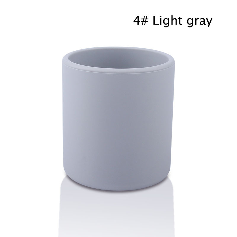 Transfronterizo nueva taza de bebida directa de silicona resistente a gotas sin mango Morandi taza de silicona de color Morandi taza de alimentación para bebés