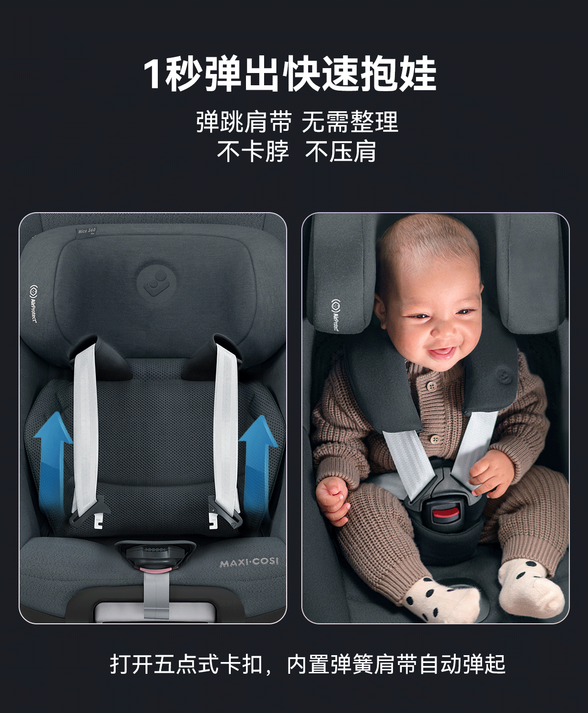 Maxicosi Mica360Pro Baby Safety Seat 360-Degree Rotation for 0-4 Years Old Children for Use in Cars