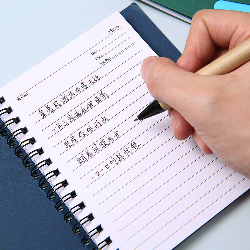 Cuaderno de bobina de papel kraft personalizado cuaderno desmontable pegatinas pastillas libro de papelería transfronteriza al por mayor