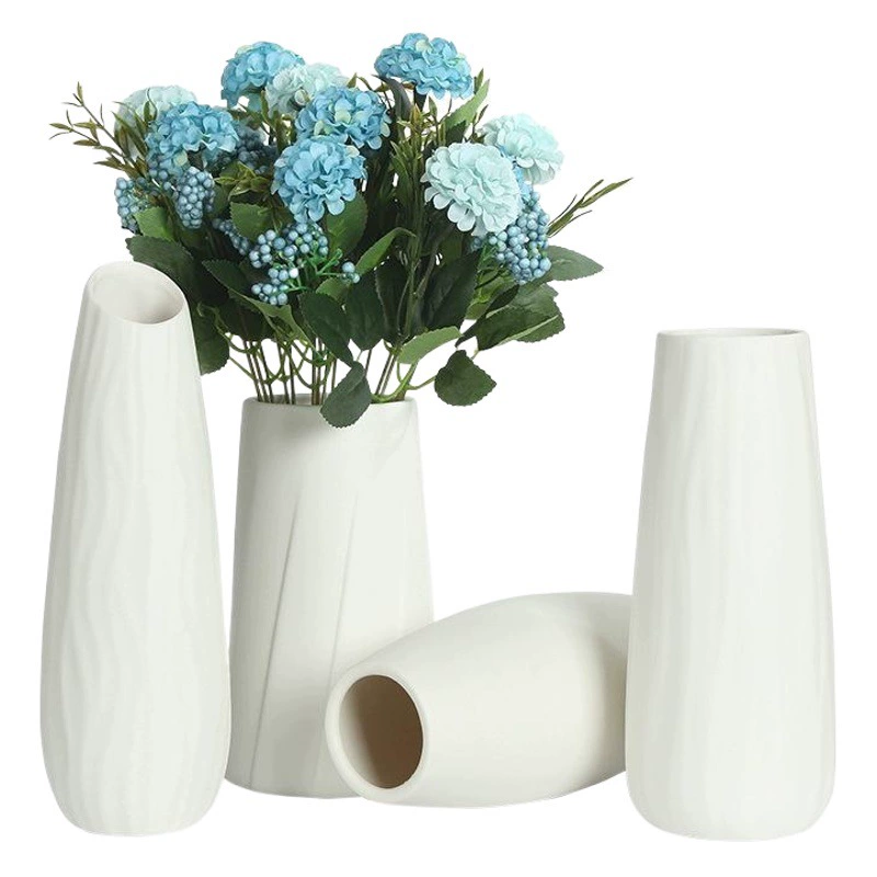 Керамическая ваза украшения Скандинавская современная простая ваза для сухих цветов гидропонная ваза креативная гостиная Цветочная композиция белый фарфоровый цветочный обеденный стол