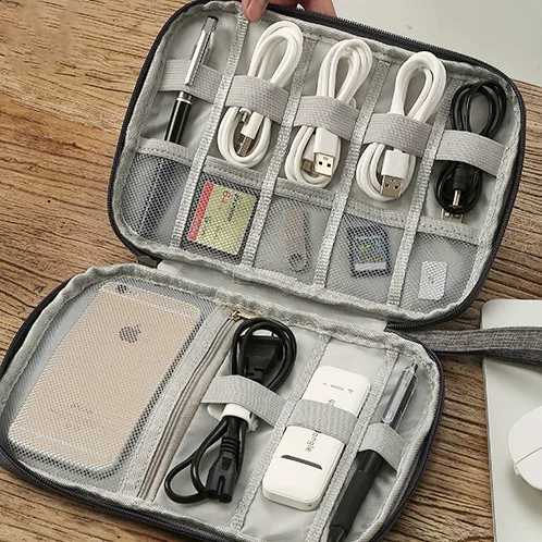 Органайзер-сумка для путешествий с зарядкой, универсальная USB-флешка, наушники