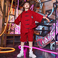 六一儿童啦啦队演出服嘻哈街舞服装中国风合唱表演服