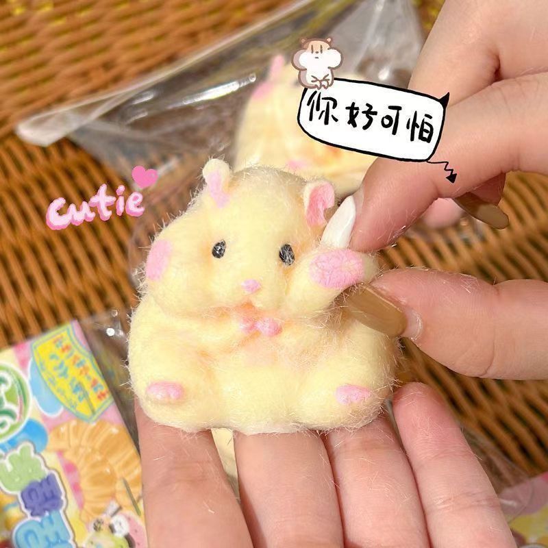 Hamster Squishy Plush Toy for Students and Girls, Stress-Relief Soft Silicone Slow Rebound Magic Toy, Blind Box Version for Stress Relief