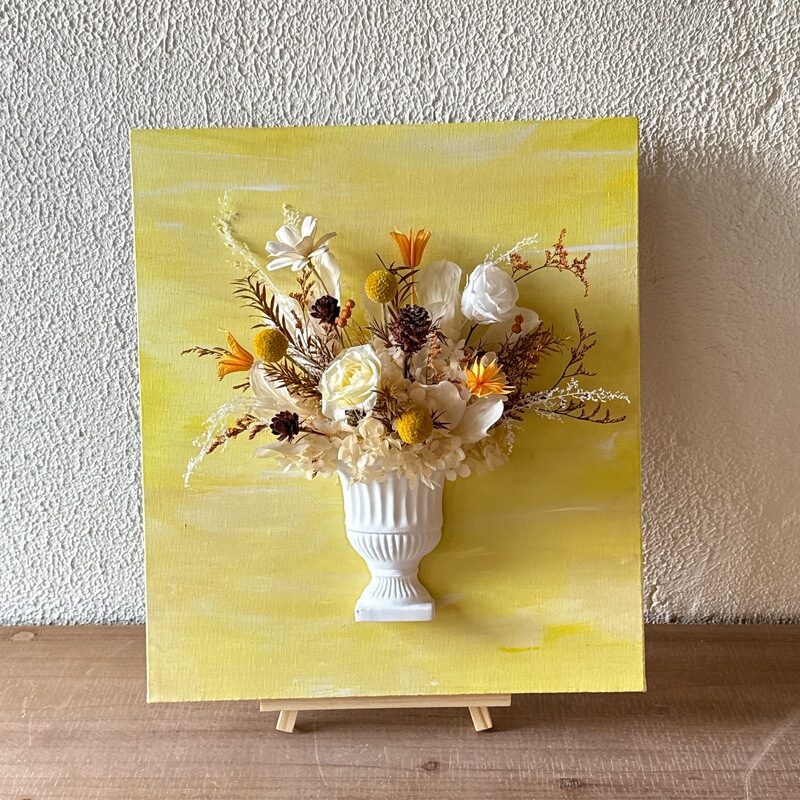 立体フランス油絵フラワーアレンジメント diy 不滅の花石膏装飾品チームビルディング手作り活動不滅の花フォトフレームサロン|undefined