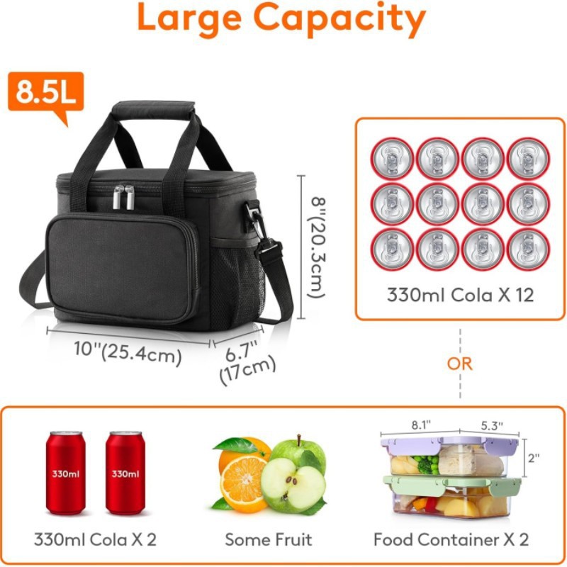 Nuevas bolsas de almuerzo transfronterizas para trabajadores de oficina con bolsas de almuerzo bolsas de aislamiento de mano bolsas de almuerzo de gran capacidad bolsas de almuerzo bolsas de picnic