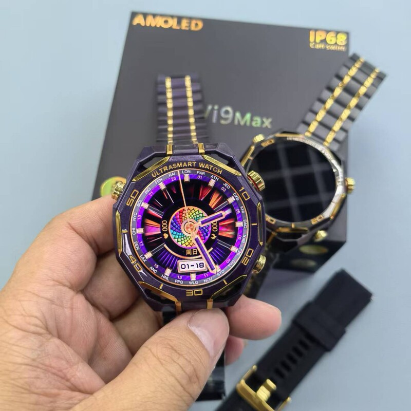 Cross-Border Touch Screen Wi9Max Round Smart Watch Sports Multi-Function Heart Rate Detection Bluetooth Calling Watch