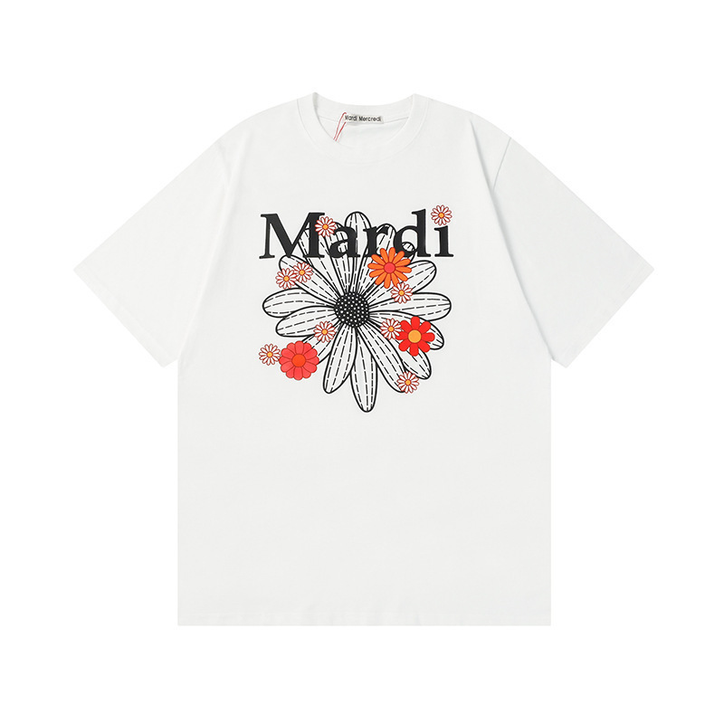 【カウンター品質】韓国マルディトレンドブランド半袖Tシャツリトルデイジードーマンプリントラウンドネックピュアコットンクロスボーダー|undefined
