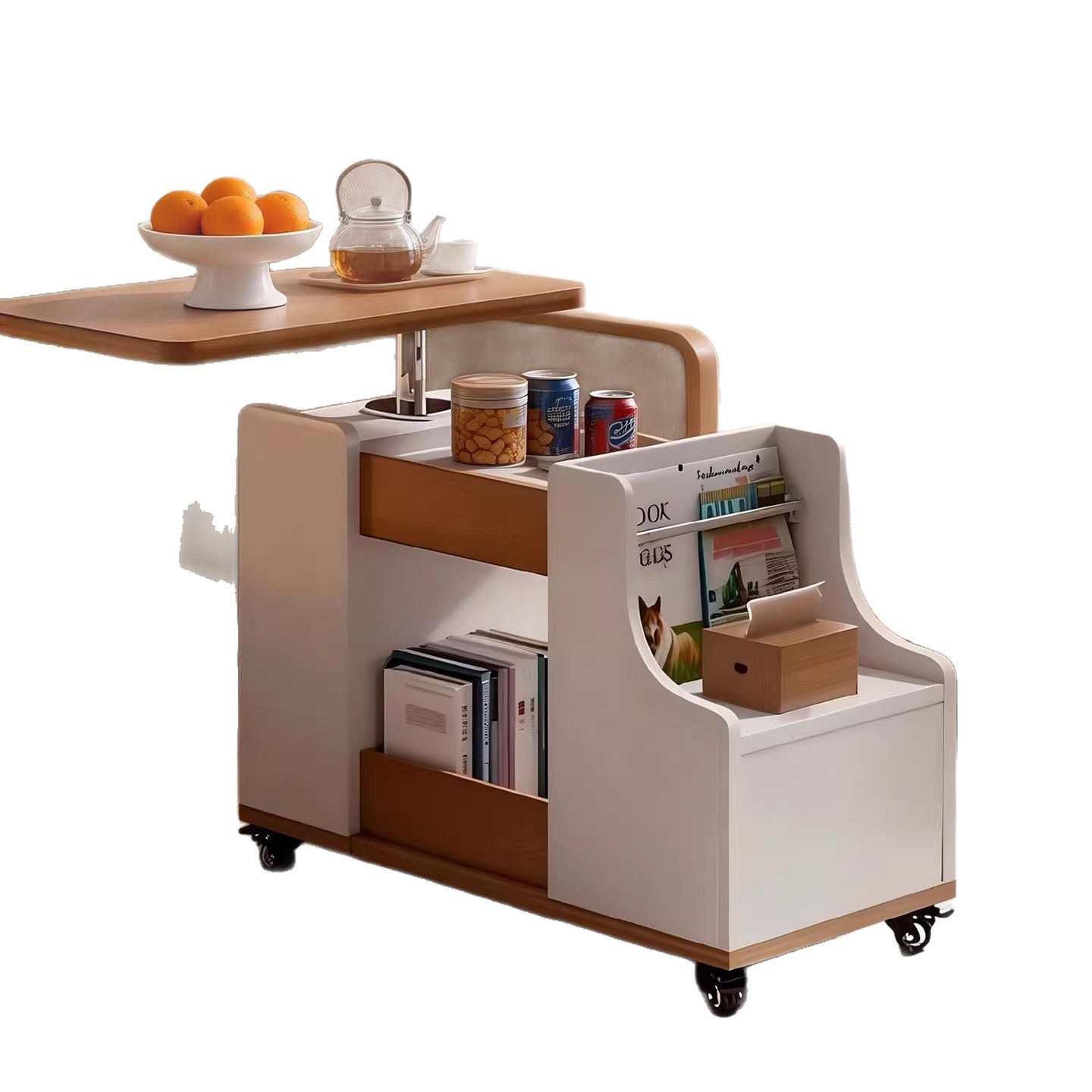 Movible giratorio elevador lateral varios sofá gabinete lateral tabla de té sala de estar doméstica 2026 nuevo estante de almacenamiento