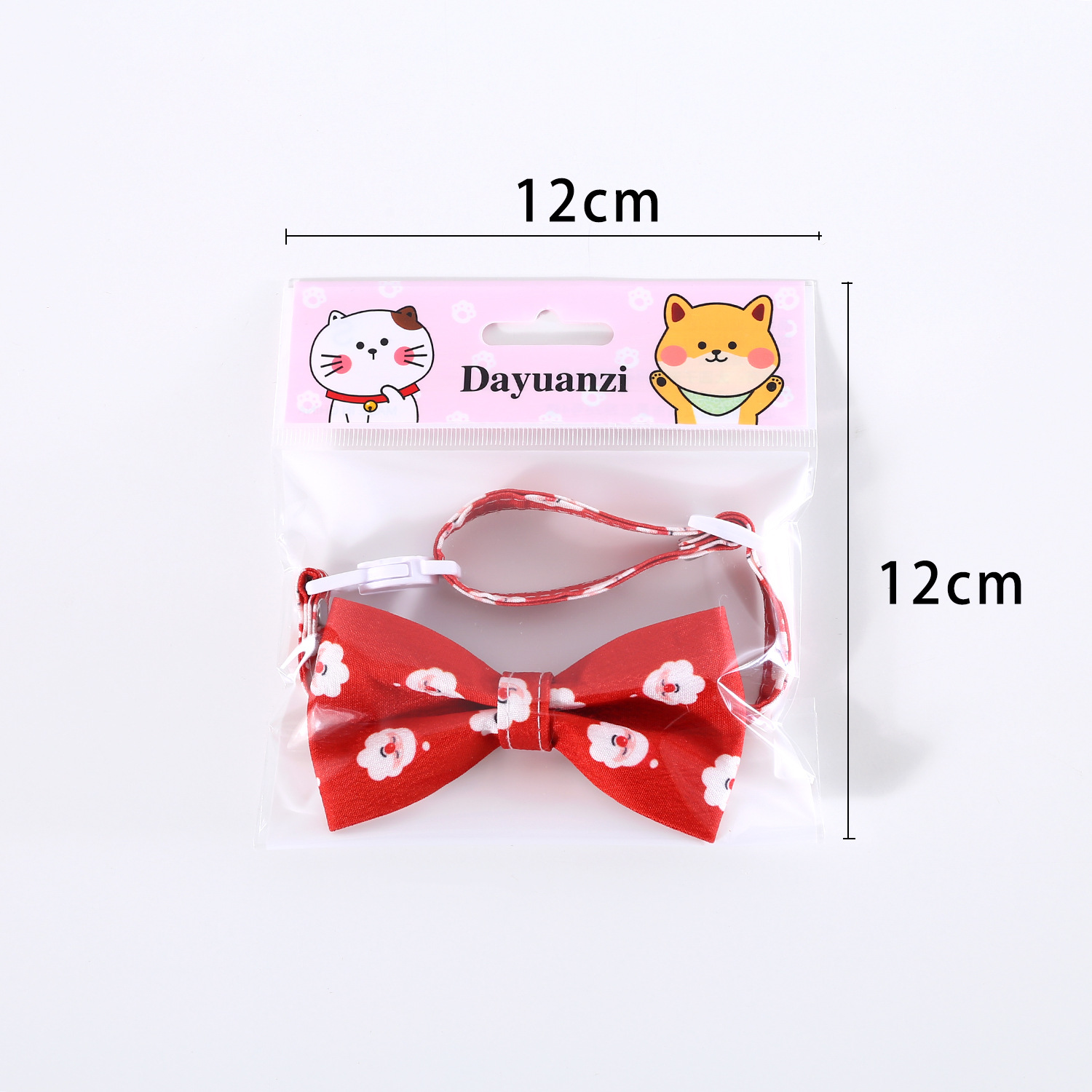 2023 mascotas navideñas corbata gato perro anti-asfixia hebilla ajustable rayas arco doble collar