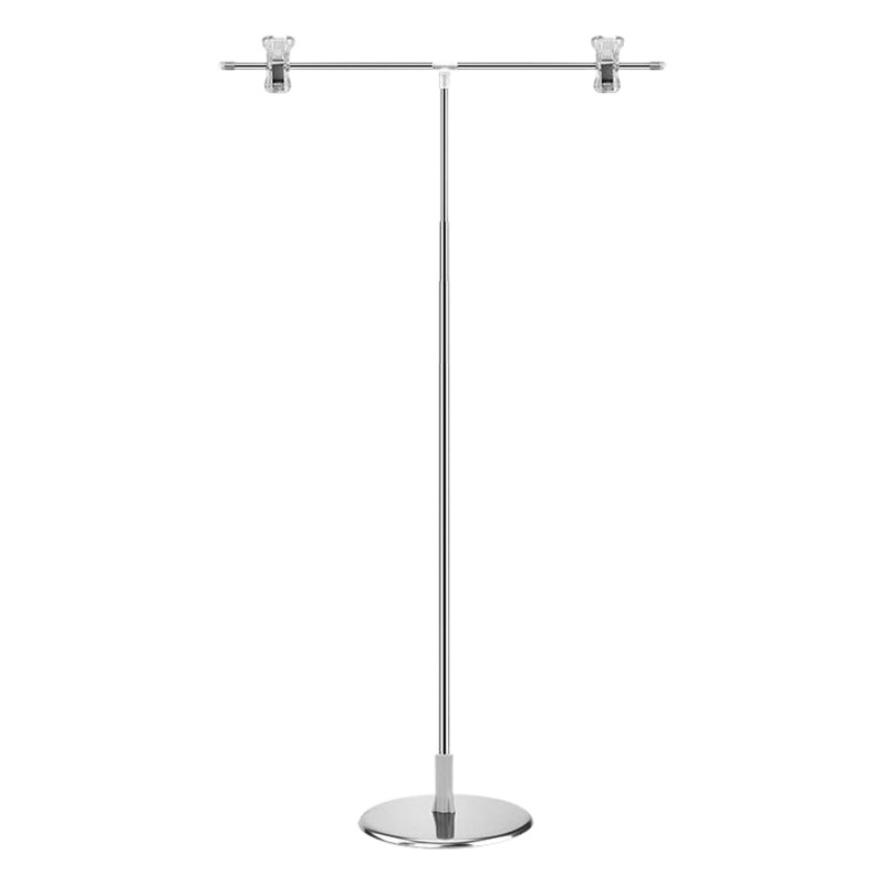 POP poster rack desktop small display rack T-type advertising rack price tag clip display desktop telescopic stainless steel bracket