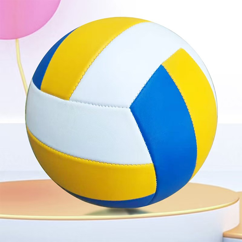 High School Entrance Examination Special Volleyball Spot Wholesale Machine-Sewn Pvc Junior High School Competition Explosion-Proof and Wear-Resistant Training Pu Super Fiber Hard Volleyball