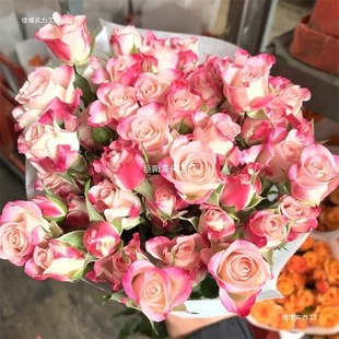 Orange Barbie Multi-Headed Rose Flower Bouquet Yunnan Kunming Base Direct Delivery Same-City Express Perfume Lily Flower Arrangement