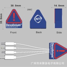 新款pvc软胶三合一数据线 来图商超公仔卡通充电线创意手机数据线