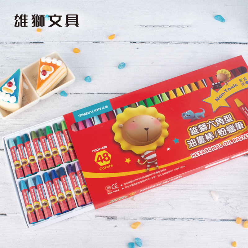 León 12 color 36 color 24 color pintura al óleo palo pintura infantil crayón graffiti Rosa crayón traje colorido palo jardín de infantes
